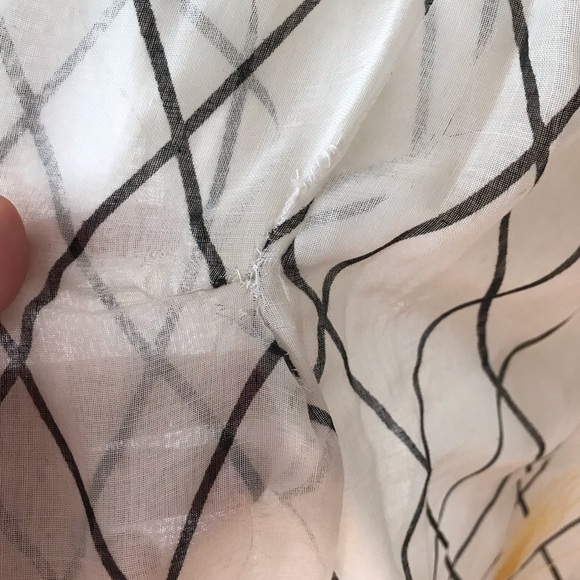 Vintage 1970s Floral Maxi Dress Long Windowpane XS - Picture 6 of 9